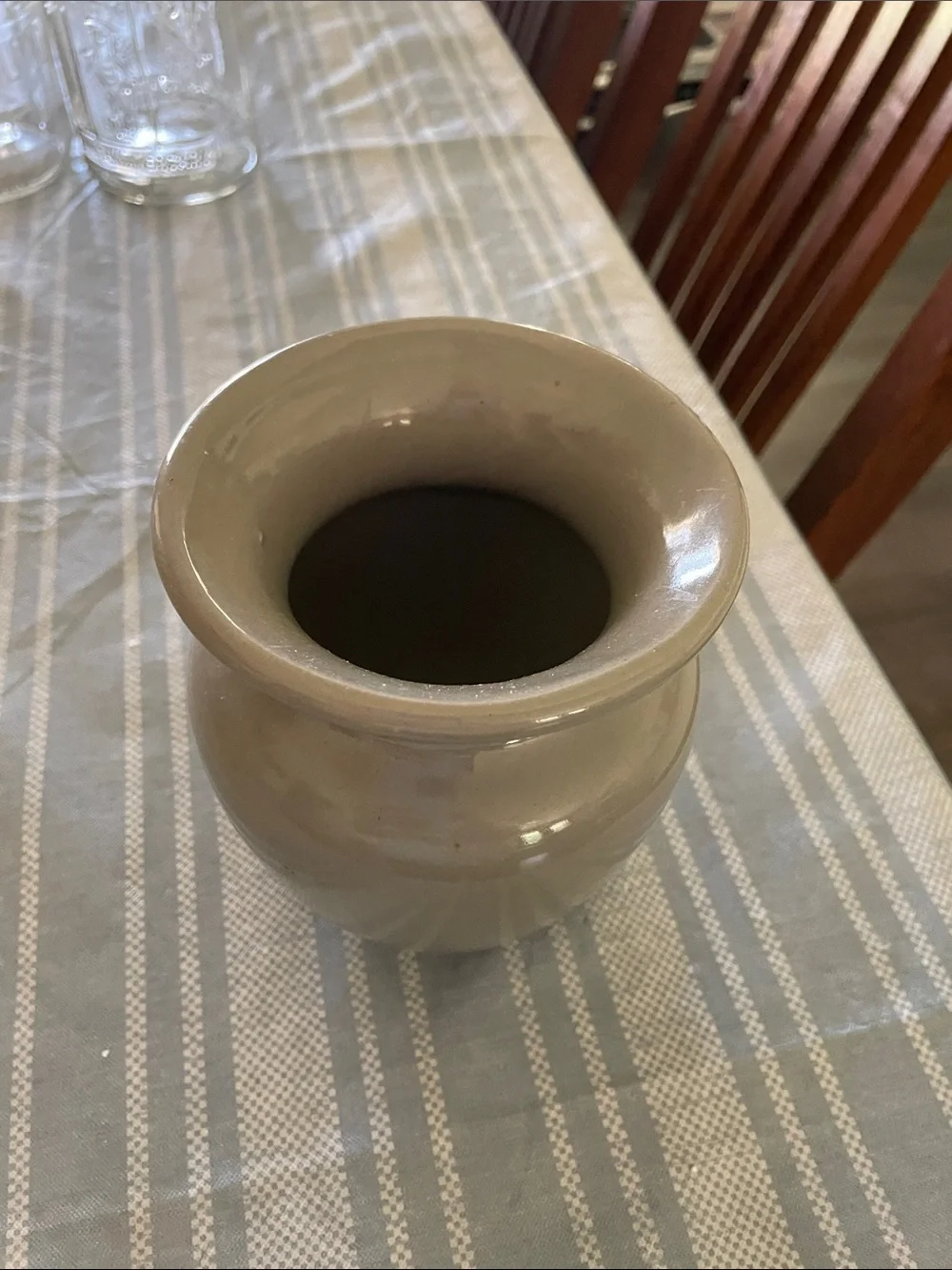 Neutral Glazed Ceramic Vase - Picture 1 of 4